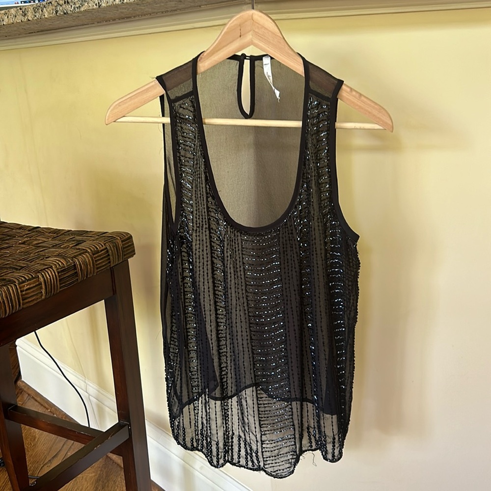 Black beaded to in size S from Nordstroms